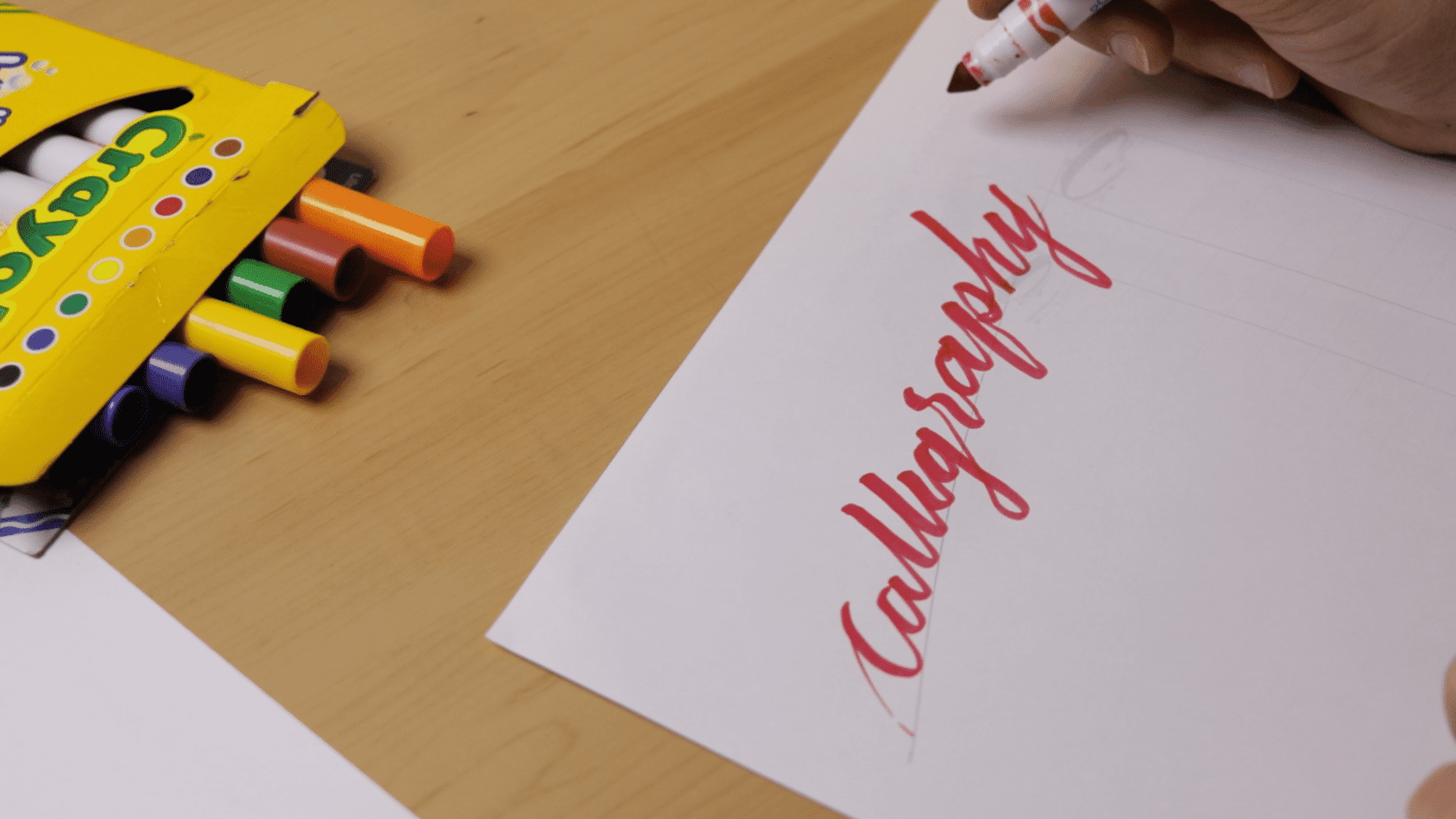 Crayola Calligraphy Tutorial  Easy (and Cheap!) Hand Lettering For  Beginners Using Crayola Markers 