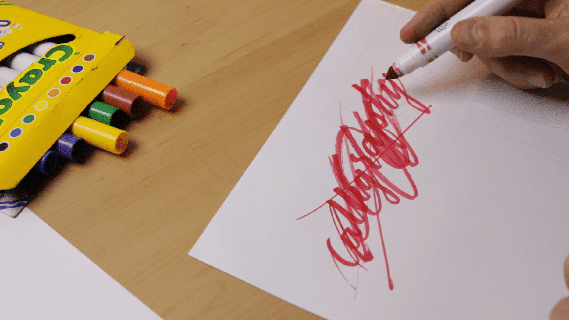 How To Do Calligraphy With Crayola Markers - Lettering Daily