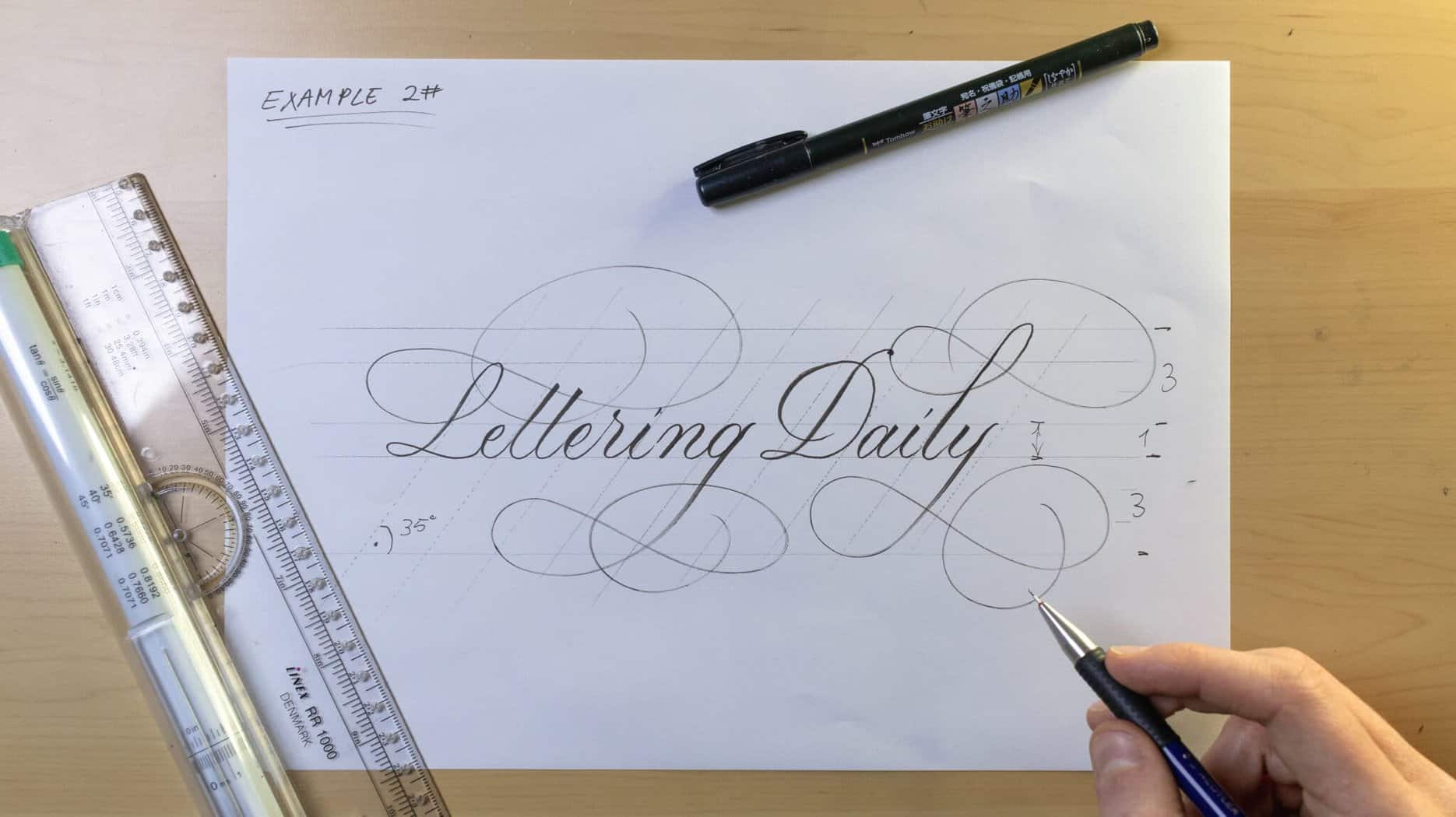 How To Make Calligraphy Guidelines Image 10 - Lettering Daily