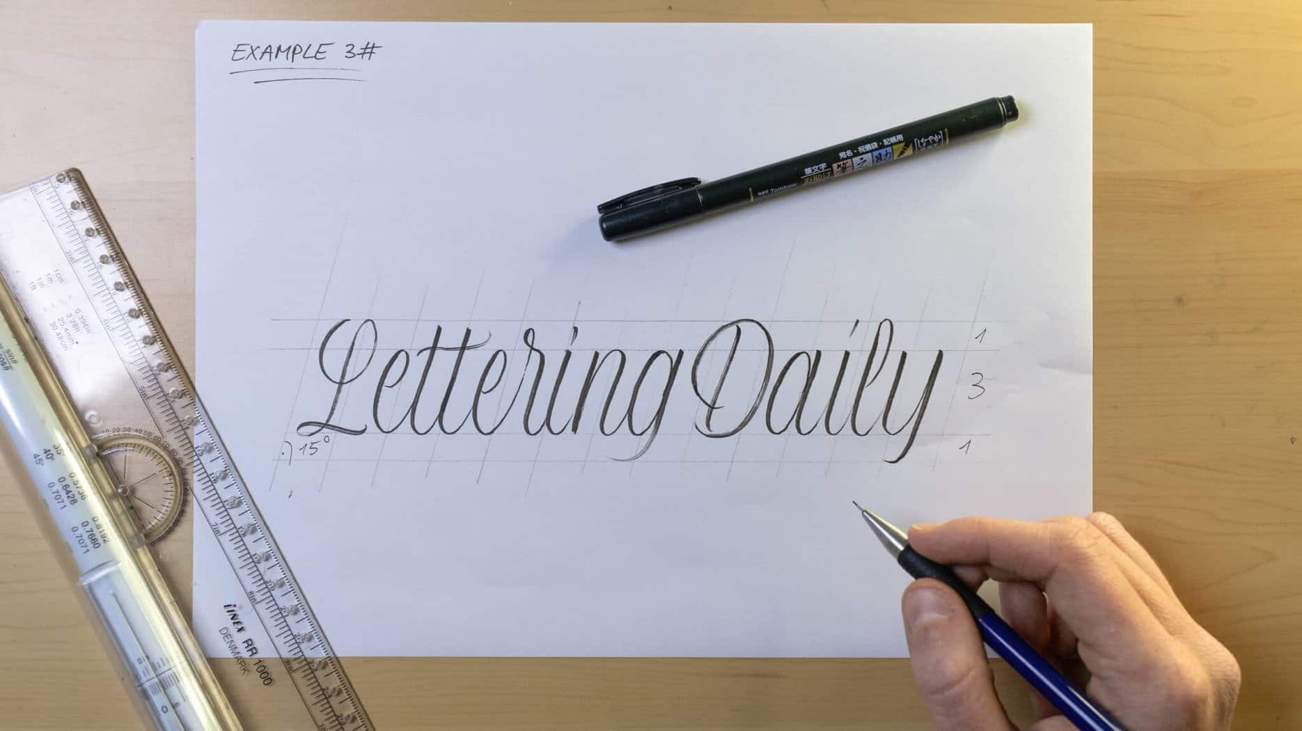 How To Make Calligraphy Guidelines Image 9 - Lettering Daily