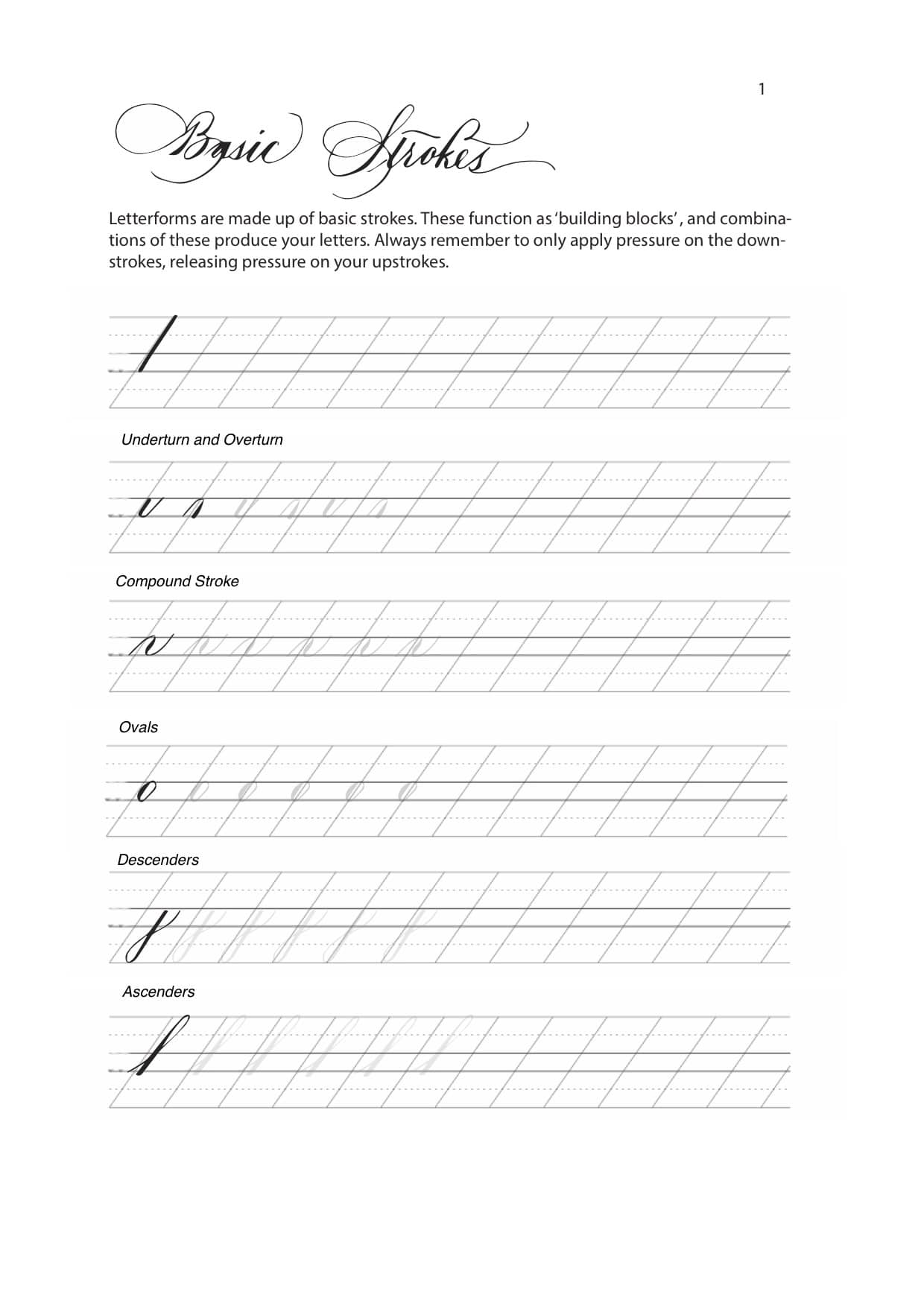 Free calligraphy discount practice sheets