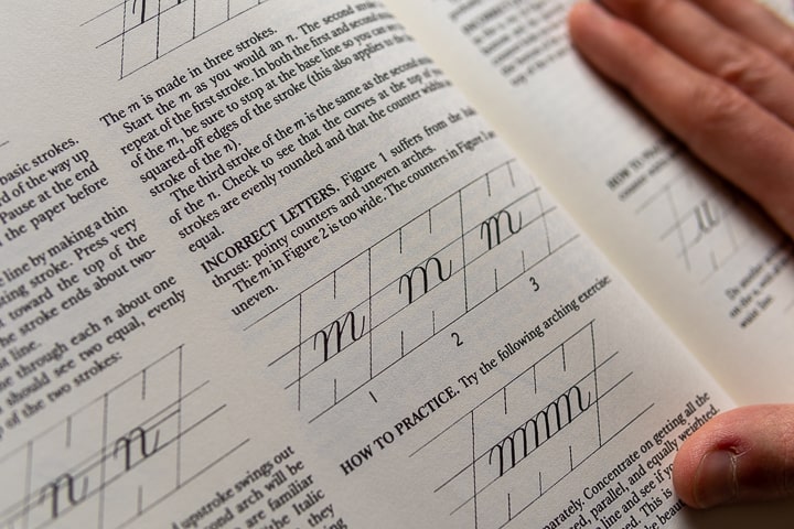 homework in calligraphy writing