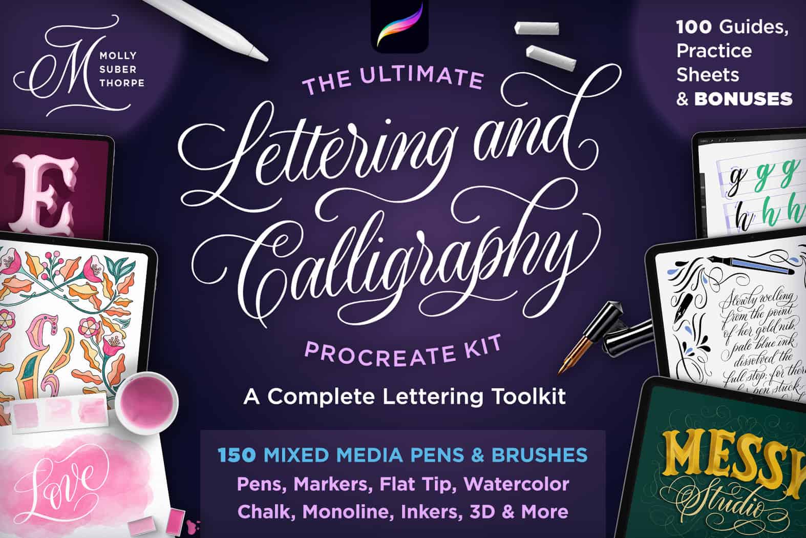 21 Best Procreate Brushes For Lettering Calligraphy Lettering Daily