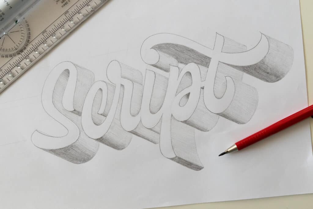 3D style sketch font By Babii Design | TheHungryJPEG