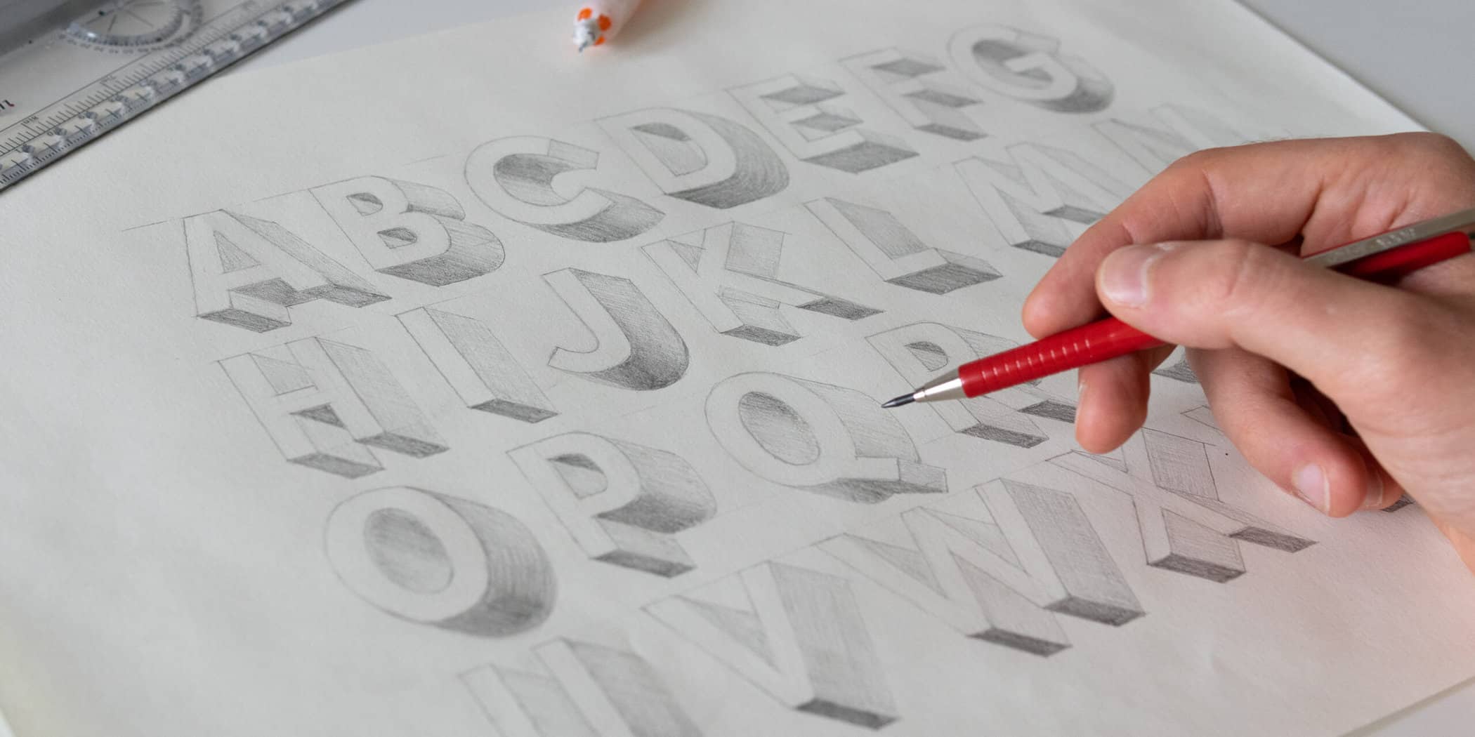 Alphabet 3d Drawing By Sandor Vamos 9