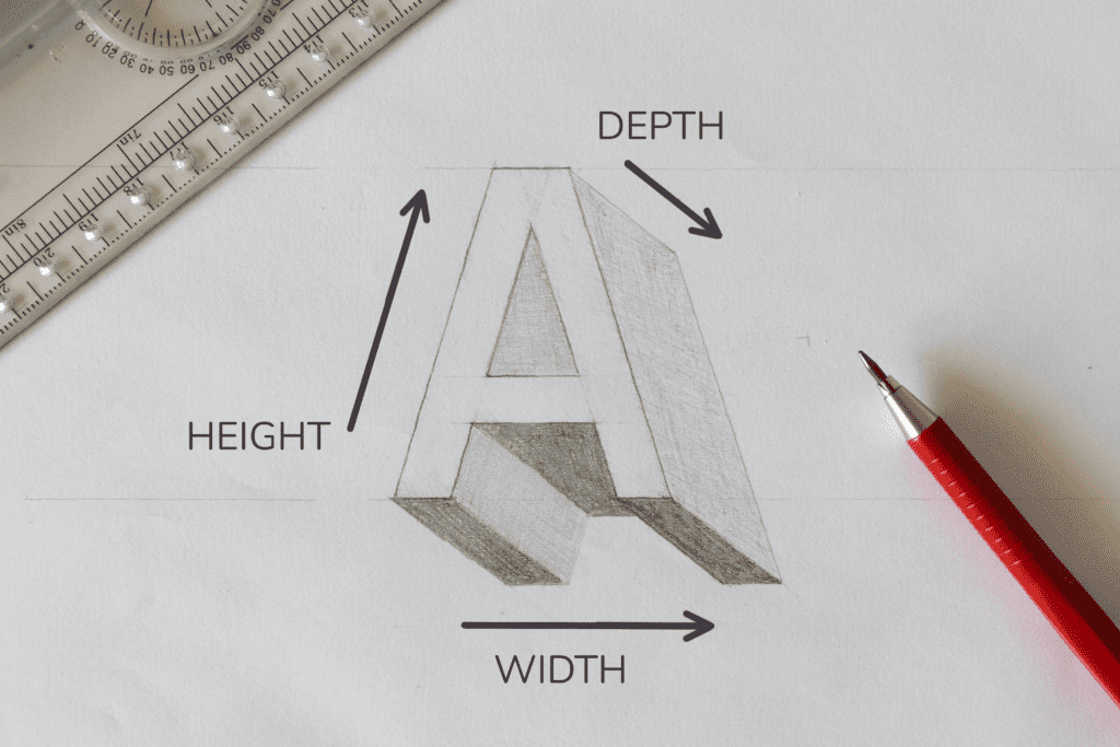 how to write a 3d letter