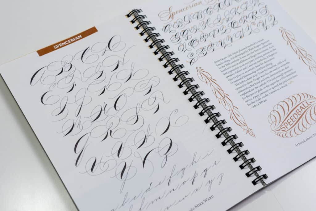 Spencerian examples from the Speedball Textbook (25th edition) 