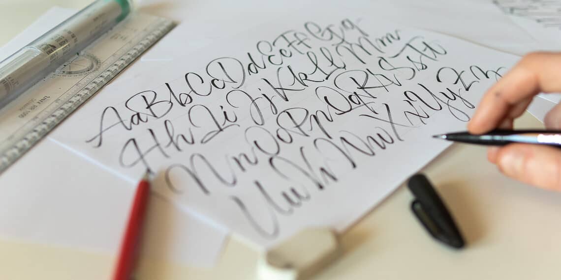 cute handwriting fonts alphabet