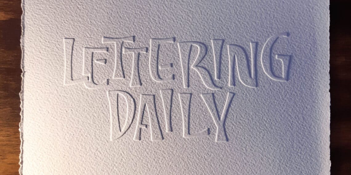 How To Dry Emboss Your Lettering By Hand (2022) | Lettering Daily