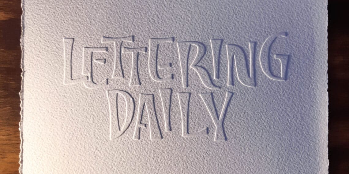 How To Dry Emboss Your Lettering By Hand (2022) | Lettering Daily