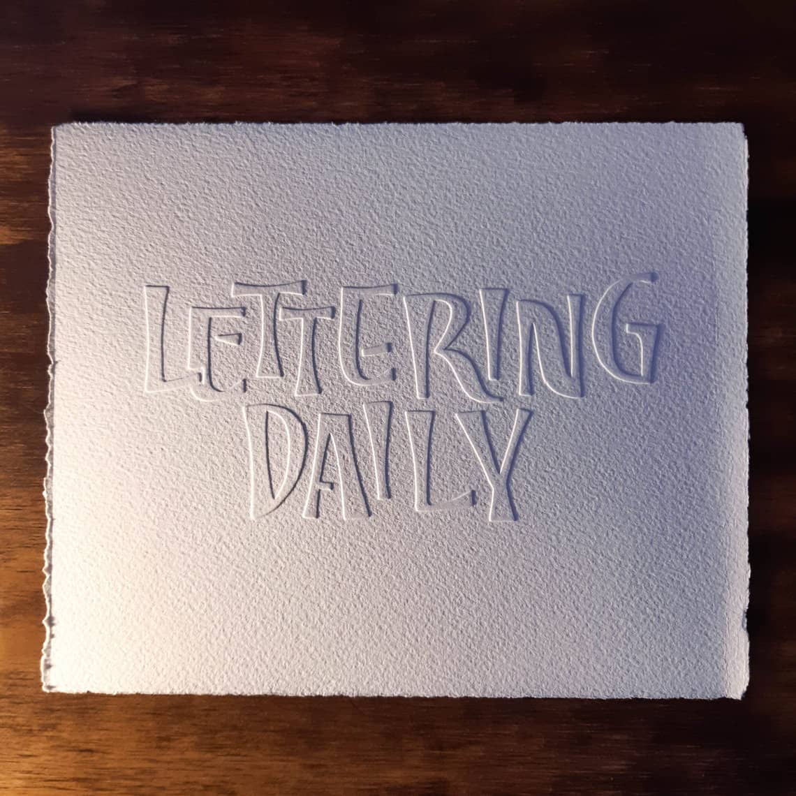 How To Dry Emboss Your Lettering By Hand (2022) | Lettering Daily