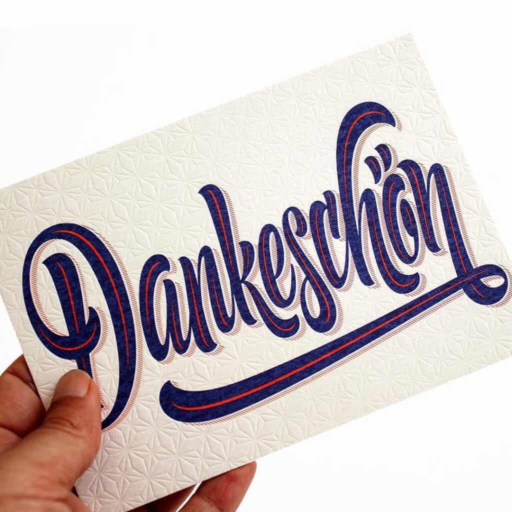 Dankeschon lettering piece by Martina Flor