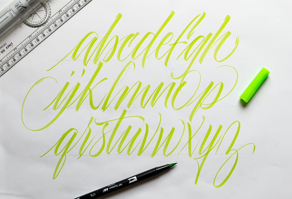 Calligraphy for Beginners 3 – The Brush Pen Letters