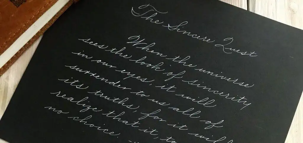 Poetic text on a black background