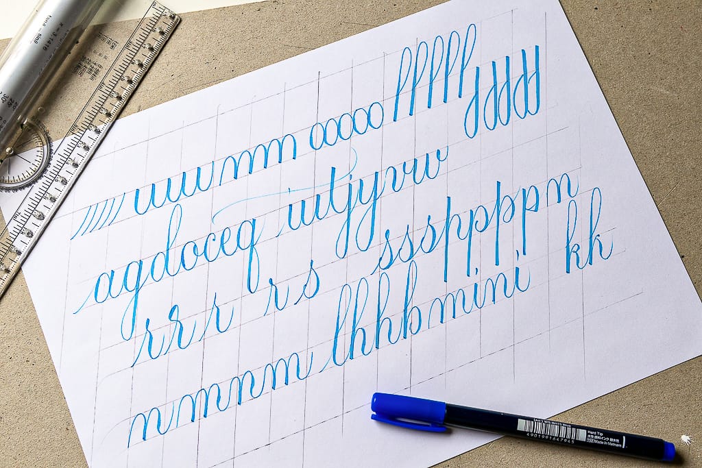 Printable Calligraphy Paper - medium