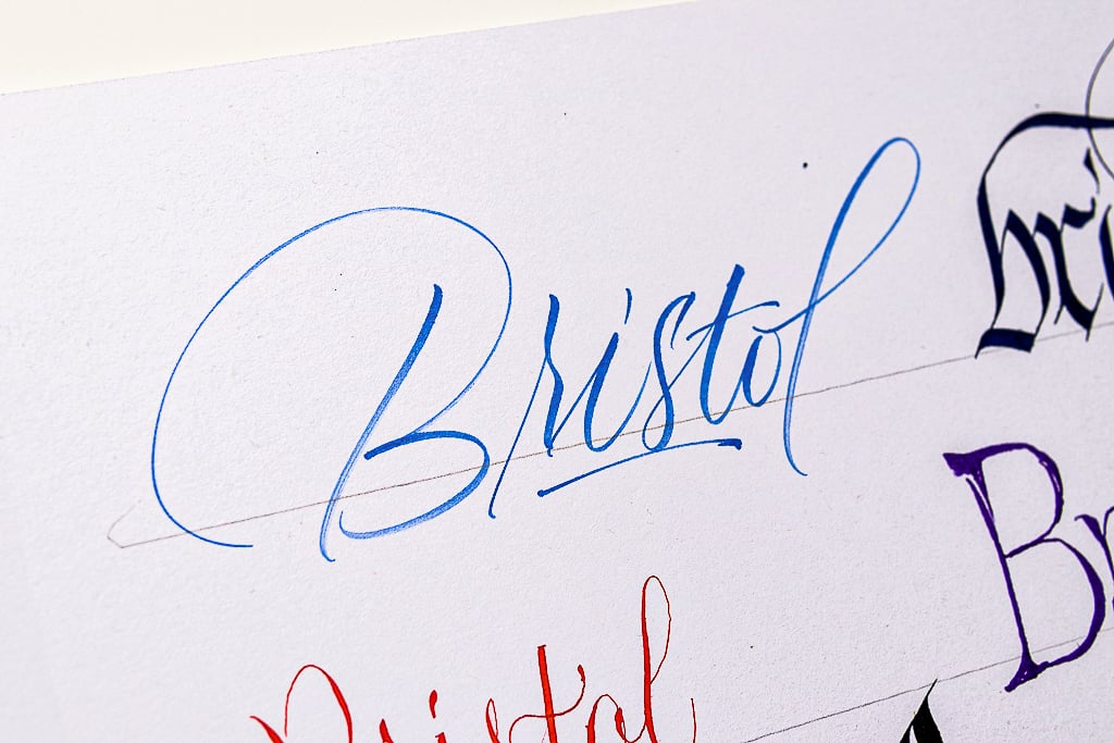 Brush calligraphy on Bristol paper. 