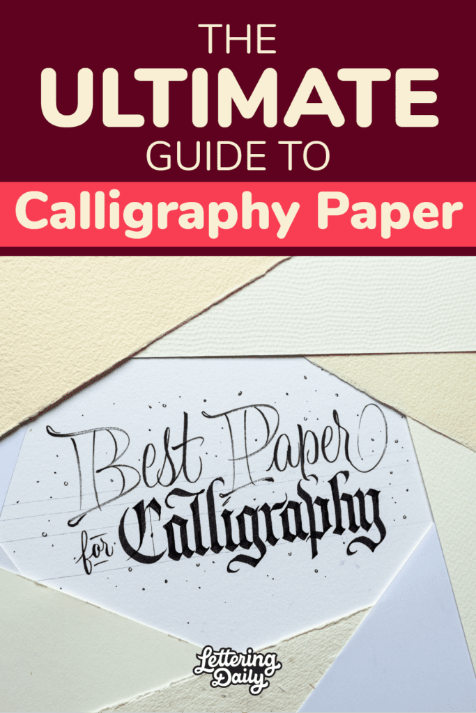 Best calligraphy paper for beginners Pinterest pin. 