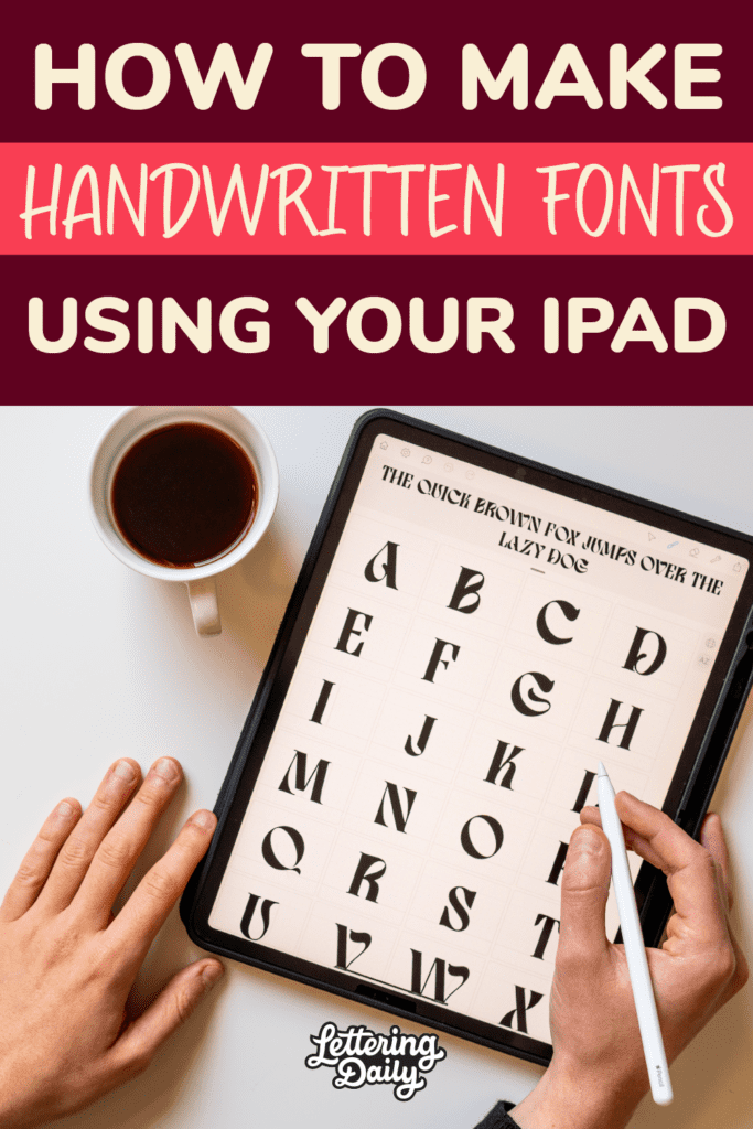 How to make fonts with iPad Pinterest pin. 