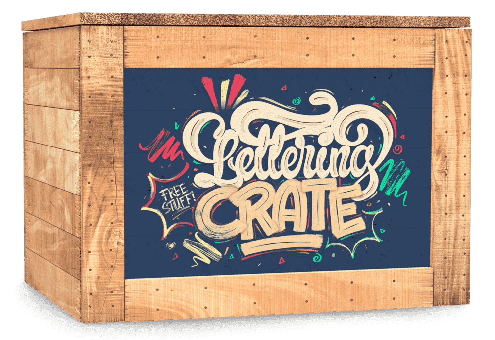 Lettering Crate illustration