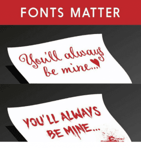 funny image showing the importance of using the proper font.