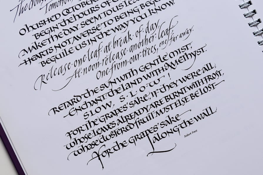 Uncial calligraphy example from the book Foundations Of Calligraphy by Sheila Waters.