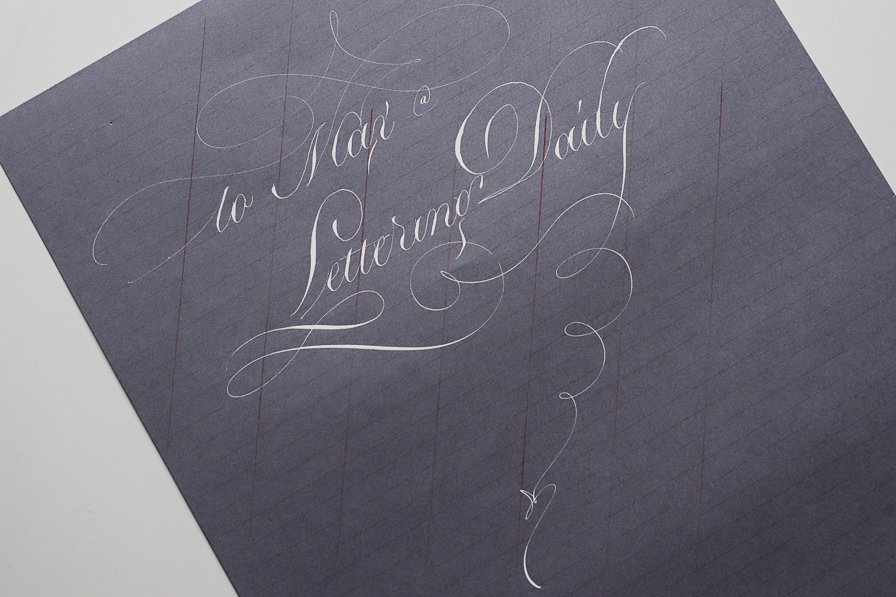 Flourished Copperplate calligraphy sample I received from Paul Antonio when I visited his studio. 