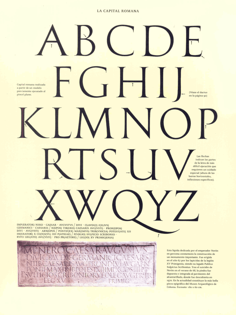 Roman Capitals exemplar. 