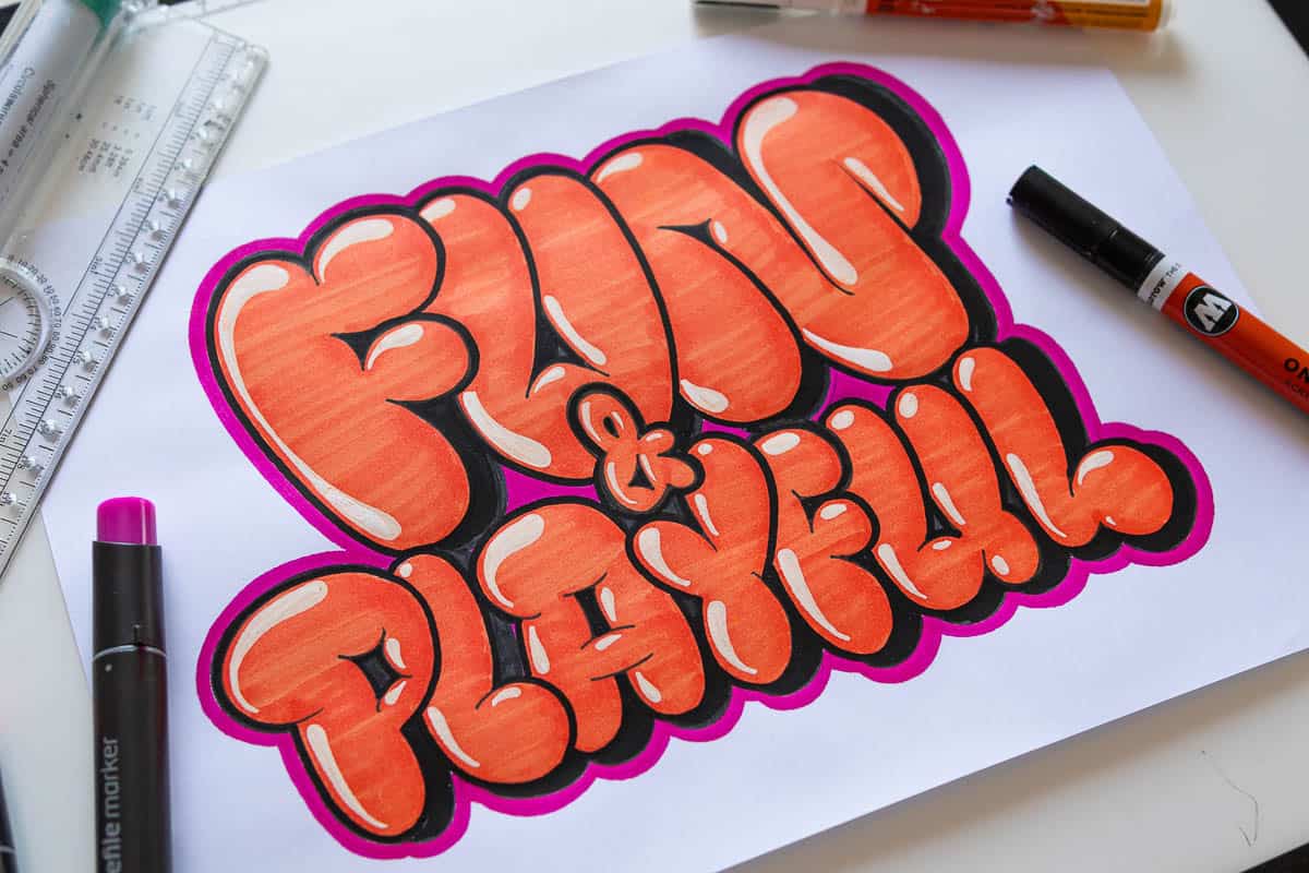 How To Draw Bubble Letters Step By Step Tutorial (2023) Lettering Daily