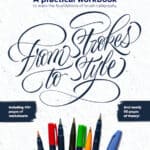 Workbook for learning brush calligraphy techniques.