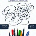Workbook for learning brush calligraphy techniques.