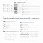 Printable calligraphy worksheets for skill development.