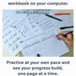 Printable worksheets for handwriting practice.