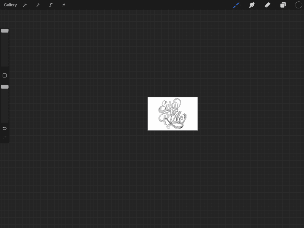 Stylized text saying 'Enjoy the Ride'