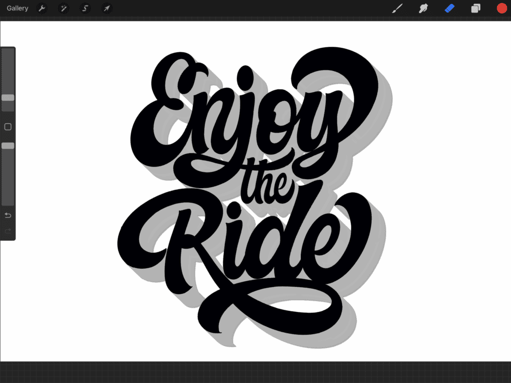 Stylized text: Enjoy the Ride