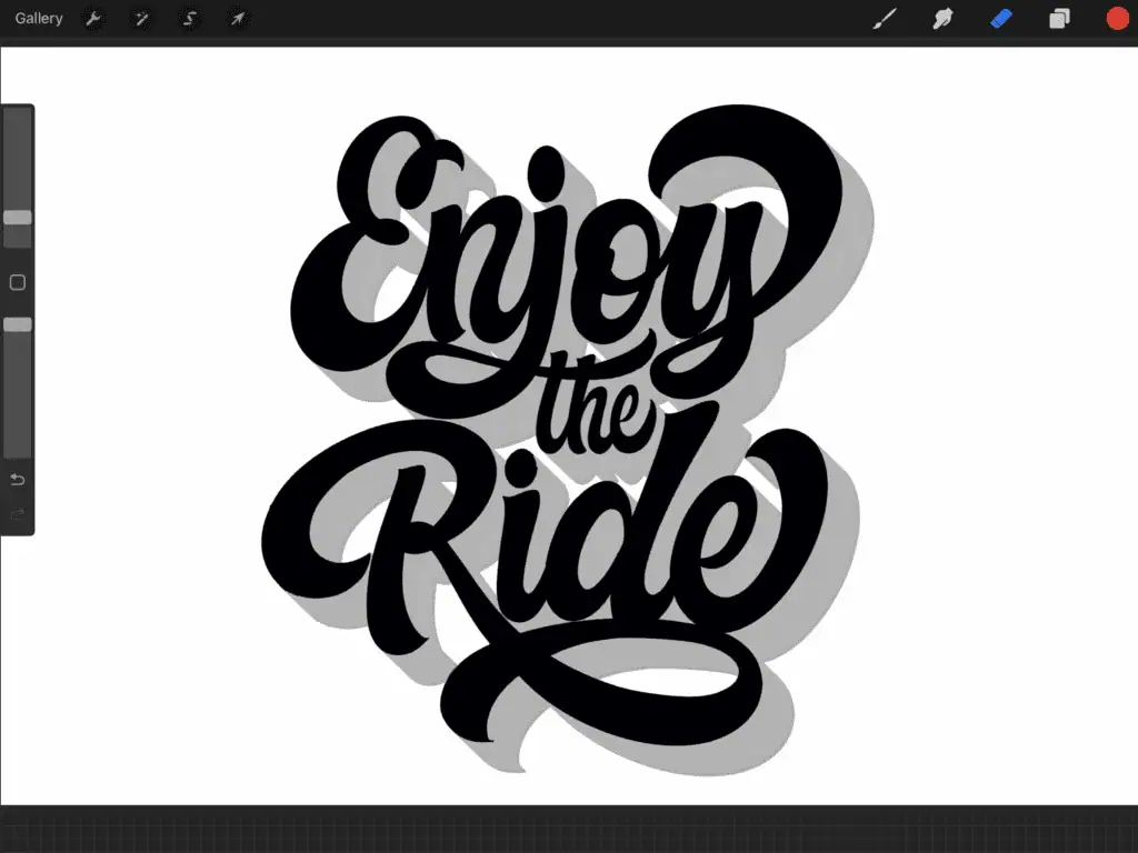 Stylized text: Enjoy the Ride