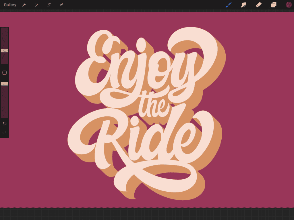 Stylized text saying 'Enjoy the Ride'