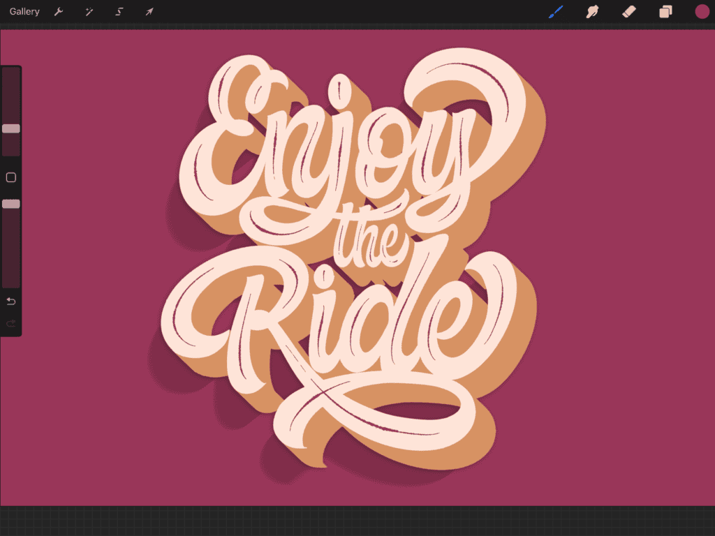 Stylized text saying 'Enjoy the Ride'