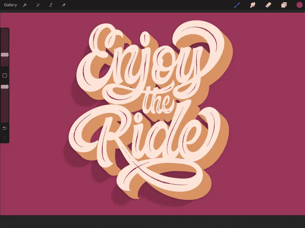 Stylized text saying 'Enjoy the Ride'