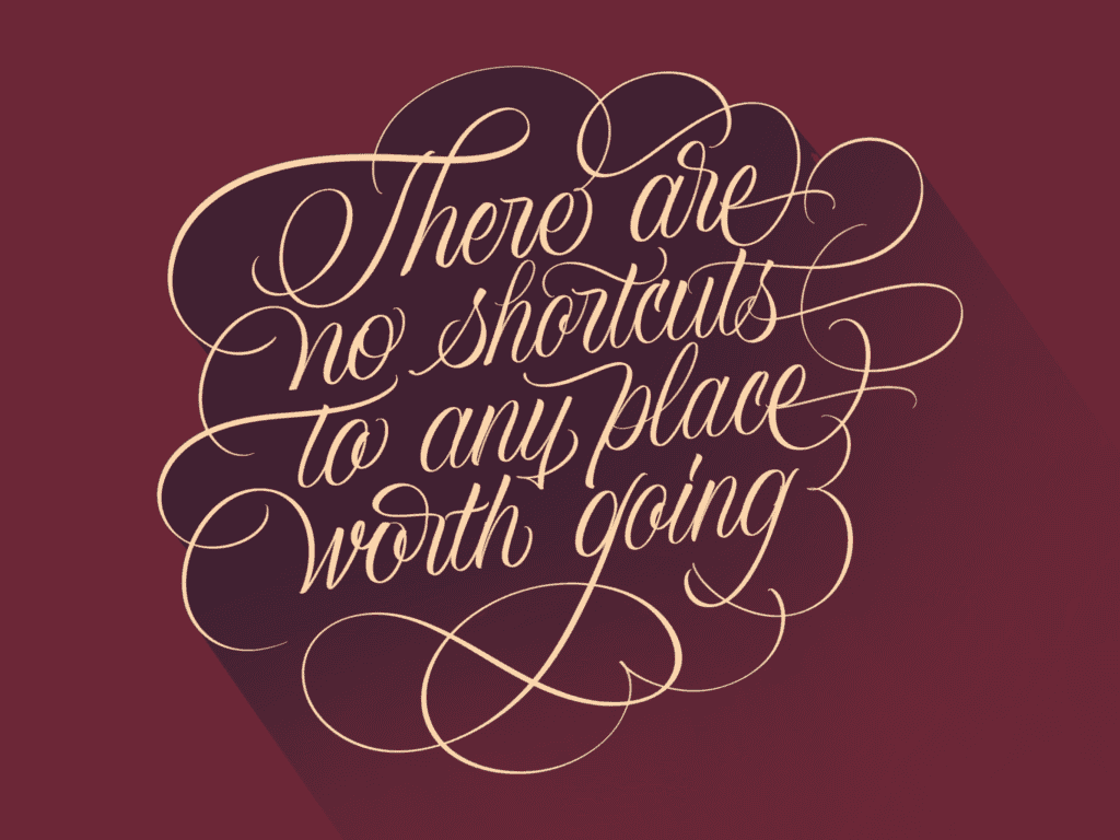 Inspirational quote about perseverance and journey.