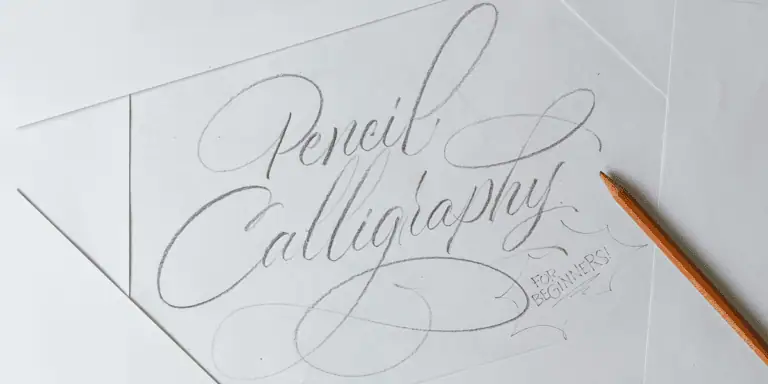 Pencil calligraphy tutorial for beginners.