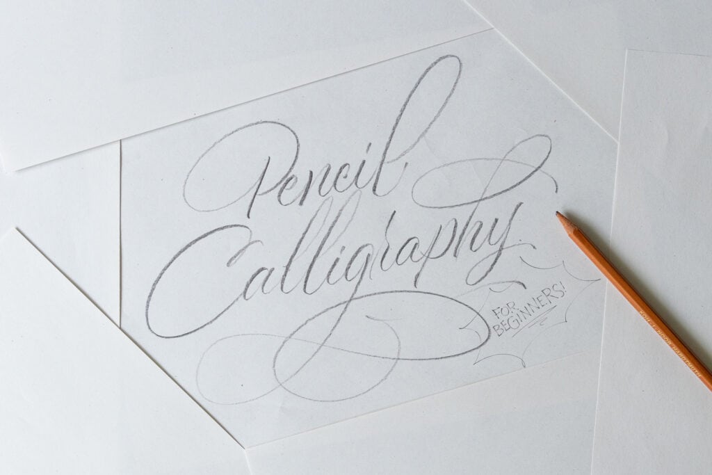 Pencil calligraphy tutorial for beginners