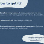 Instructions for purchasing and downloading worksheets.